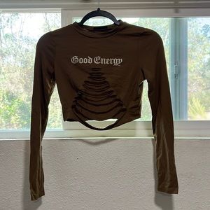 Long sleeve crop top